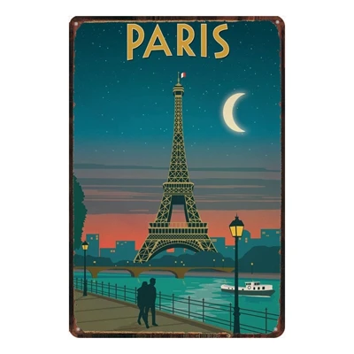 Ретро-город Нью-Йорк классический винтажный шикарный жестяной знак