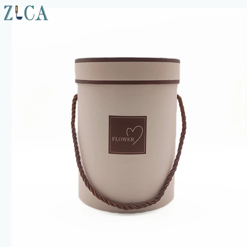 

Home Decor Flower Box Bouquet Paper Package Bucket Vase Replacement Florist Gift Box Round Floral Boxes Small Boxes for Gifts