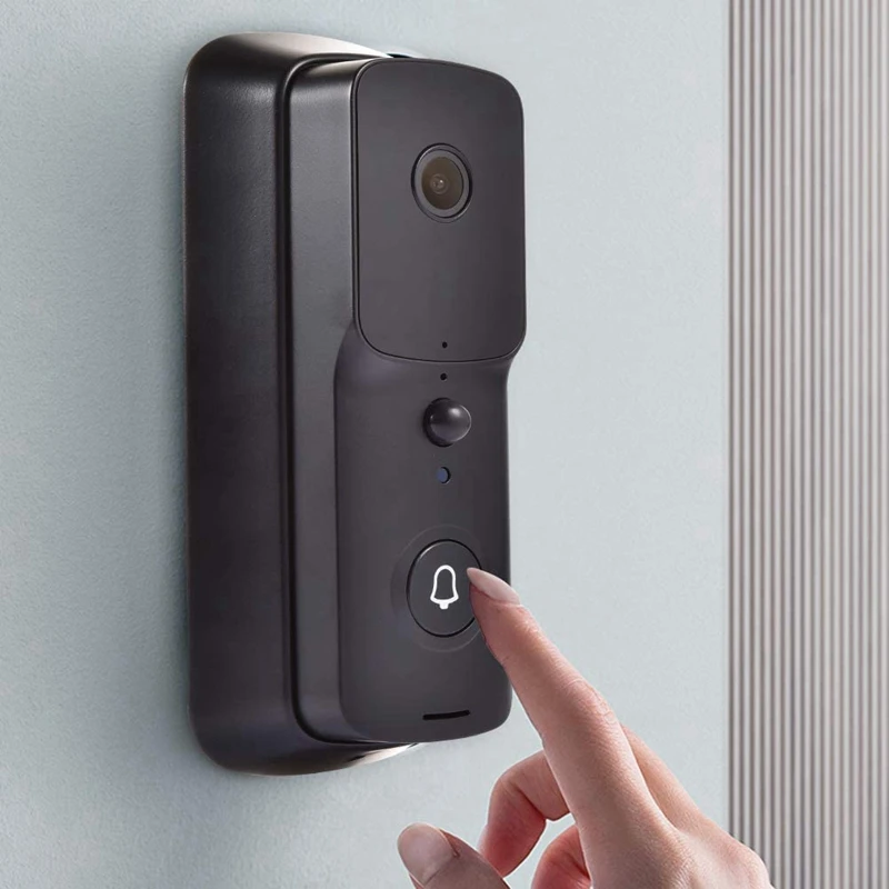 

V10 Smart Wireless Video Doorbell HD Doorbell Camera 2 Way Audio with Night Vision Motion Activated Alerts Black US Plug