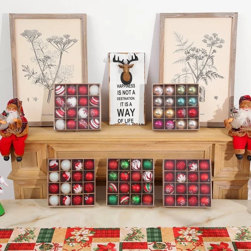 

16 шт. 6 см шар для рождественской елки, красочные украшения для елки, украшения для вечеринки, дома, сада, Рождественское украшение, Новогодни...