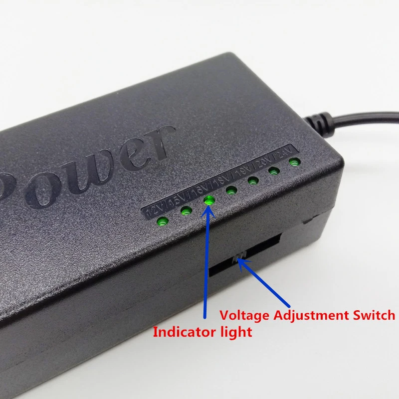 Универсальный DC 12V 15V 16V 18V 19V 20V 24V 4.5A 4A Регулируемый адаптер питания 34 съемные