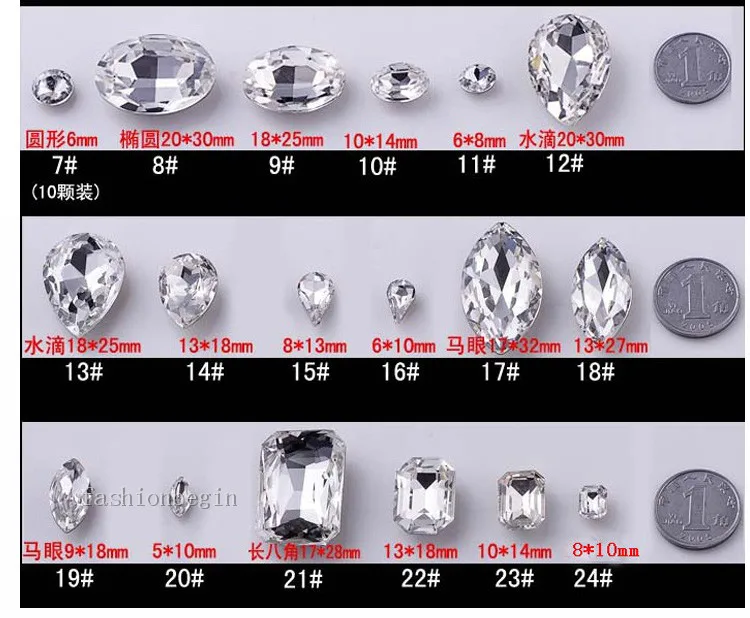 9p 18x25mm цветная слеза Точка заднее стекло камень в виде граненых стеклянных Стразы