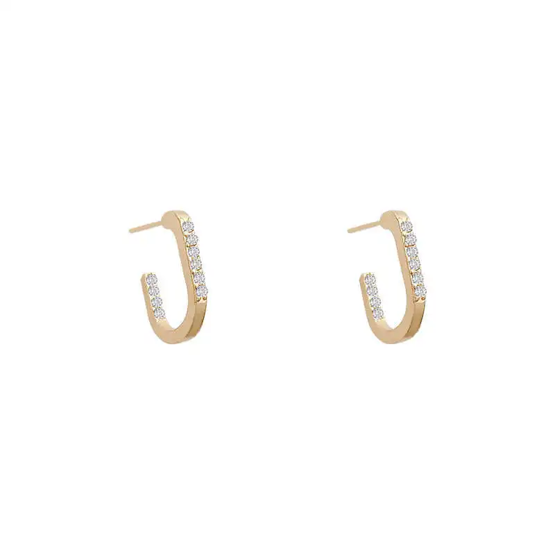 

Metal Cool Inlaid Personalized 2021 Hiphop/rock Recommend Earring for Girls Luxurious Bridal Wedding