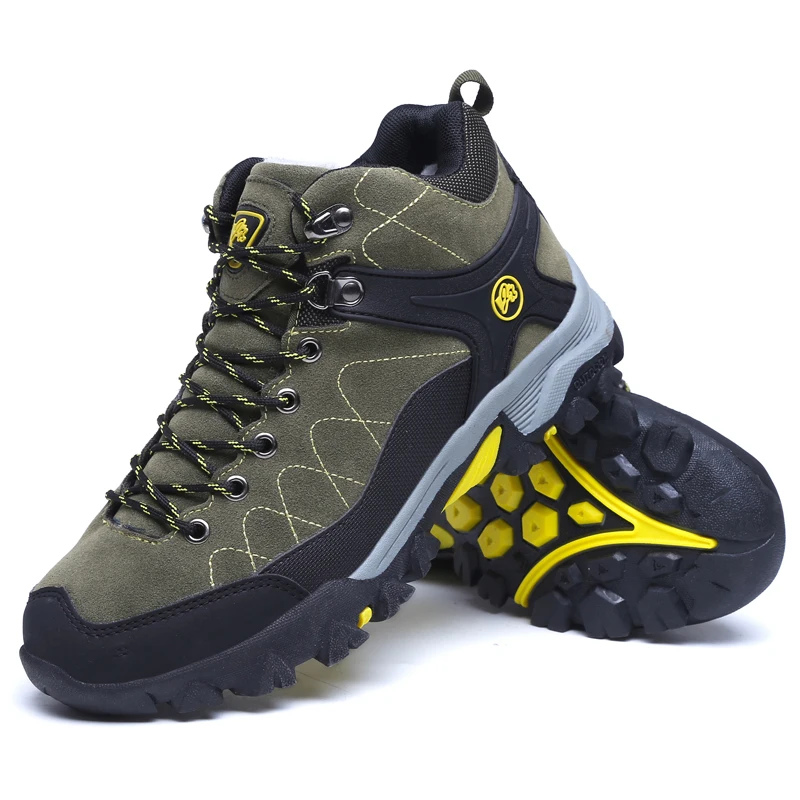 Мужские зимние ботинки уличные походные водонепроницаемая походная обувь для