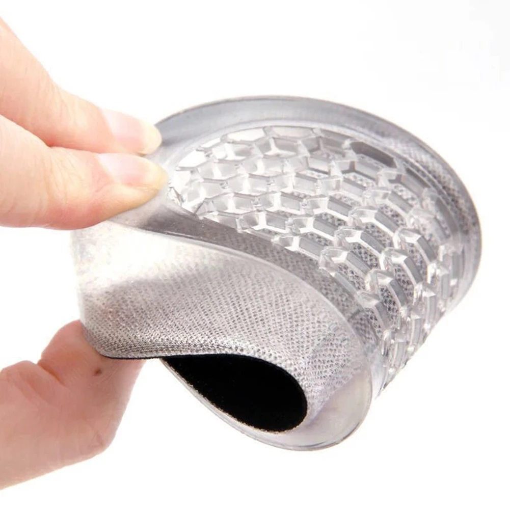 

1 Pair Silicone Half Heel Insole Pad Soft Gel Sole Heel Cushion Soles Insoles For Shoes Spurs Pain Height Increase Foot Cushion