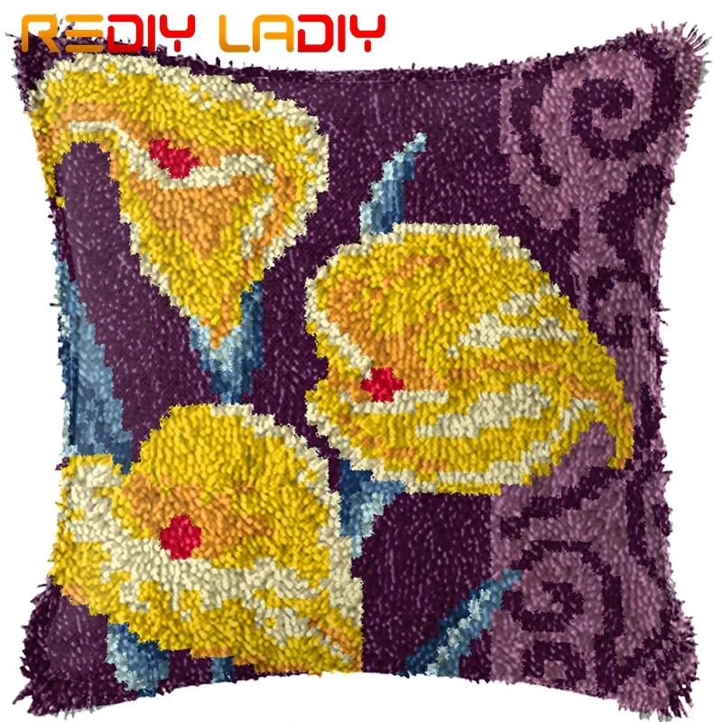 Крюк с защелкой Наборы сделать свой собственный подушки Калла цветы акриловой