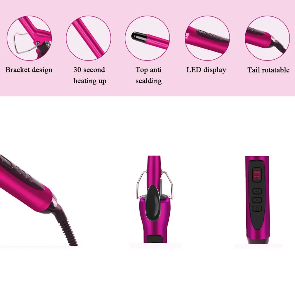 Электрическая плойка для завивки волос с турмалиновым нанокерамическим