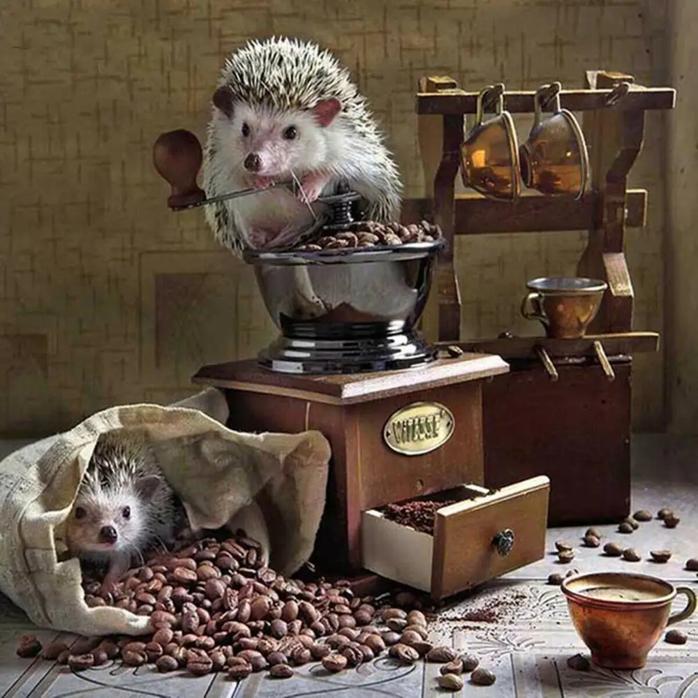 Набор для вышивки Ежик крестиком 14 карат без рисунка вышивка домашний декор