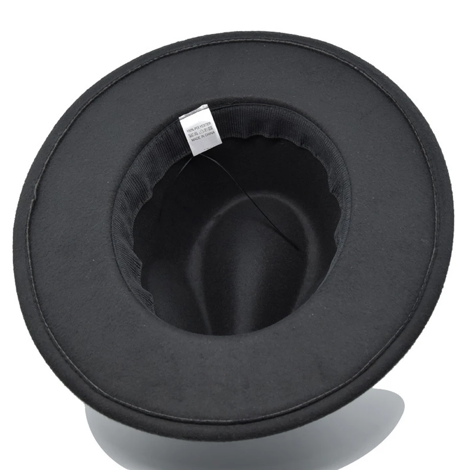 Мужская шляпа с широкими полями 7 см искусственная шерсть фетровая для женщин и