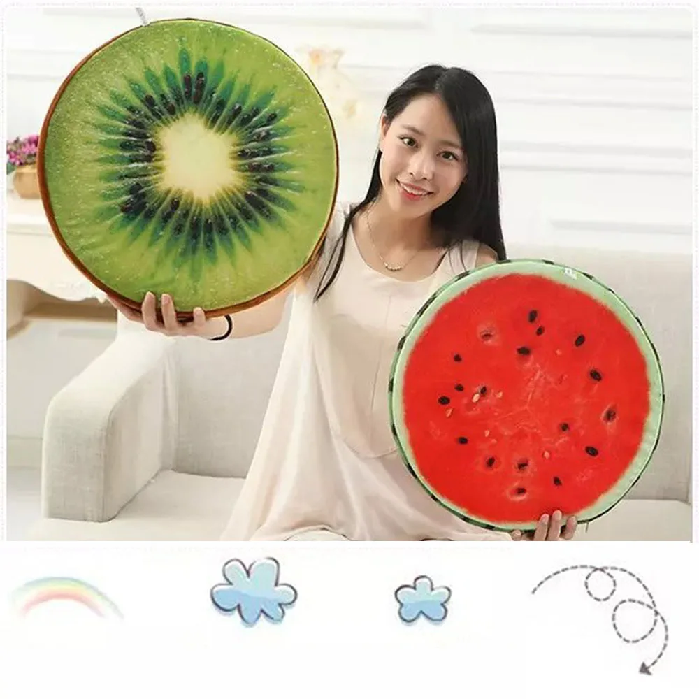 40 см милые Креативные летние круглые полипропиленовые хлопковые подушки офисное