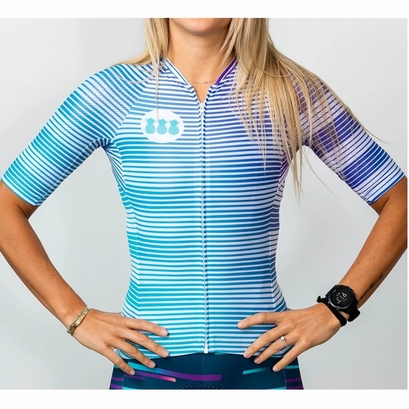 

tres pinas women blue shirts bike cycling Jersey Summer Short sleeve Maillot Running clothing Ropa Ciclismo Mtb cycle clothes