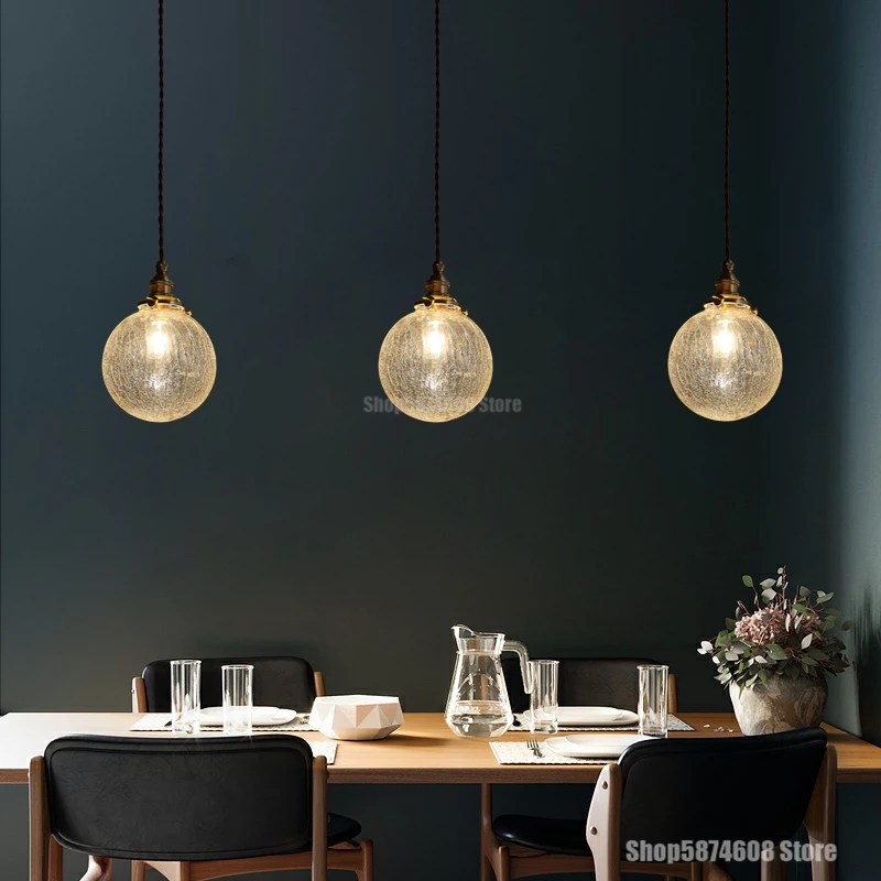 Скандинавский светодиодный подвесной светильник из стекла промышленный Ретро