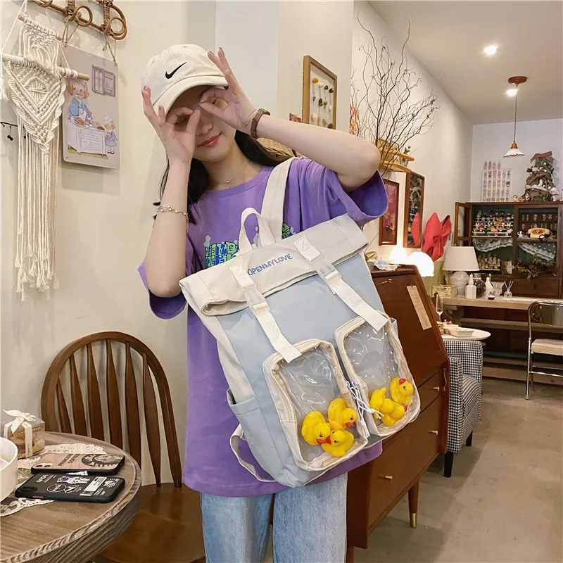 

Fashion Women Backpack Simple School Bag For Girl Teenager Cute Travel Bookbags Mochila