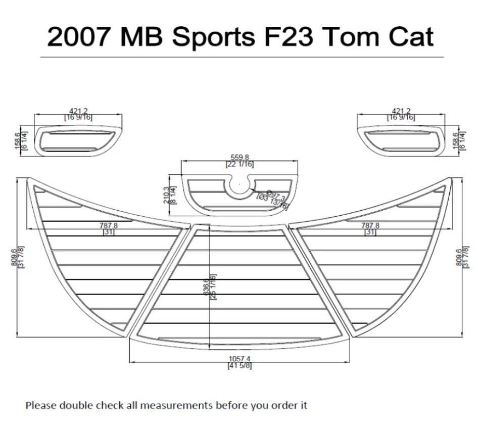 

2007 MB Sports F23 Tom Cat Swim Platform Pad Boat EVA Teak Decking 1/4" 6mm