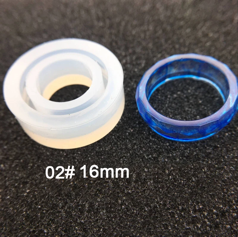 16mm-2 Ассорти DIY Силиконовое кольцо формы для смолы ювелирных изделий ремесло эпоксидные формы - Цвет: 16mm-2