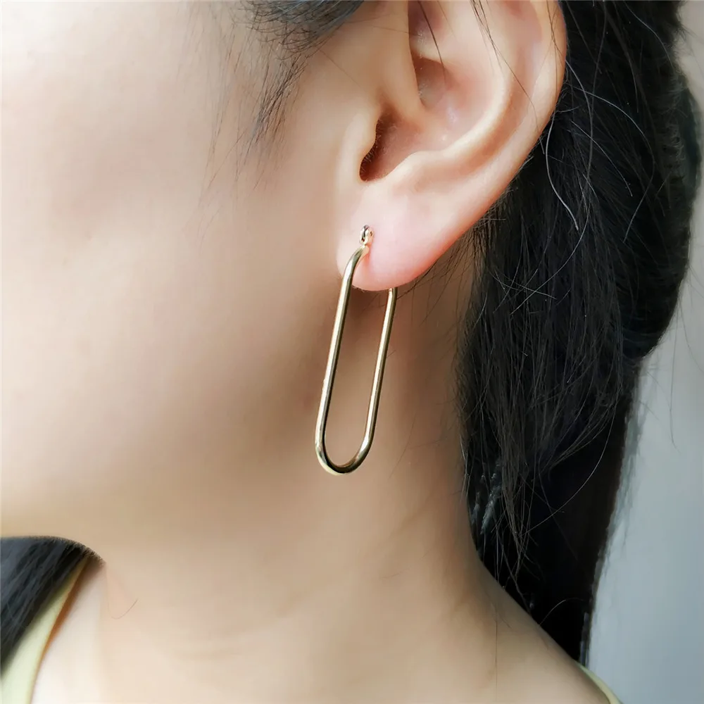 VIVILADY модные массивные квадратные большие серьги-кольца для женщин унисекс