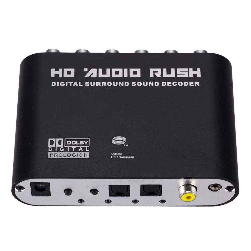 Digital to Analog 5.1 channel Stereo AC3 Audio Converter Optical SPDIF Coaxial AUX 6 RCA Sound Decoder Amplifier | Электроника