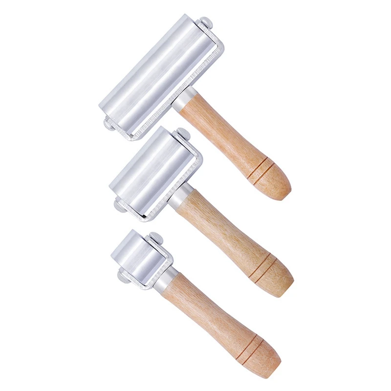 

3 шт., металлические ролики с деревянной ручкой, 100 мм, 60 мм, 26 мм