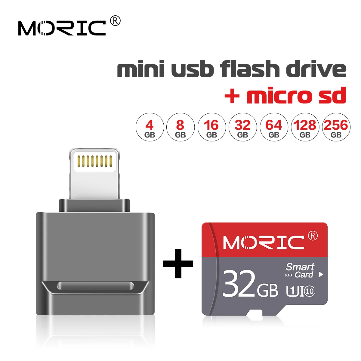 moric fashion mini new usb flash drive pendrive for iphone 77plus8x usbotglightning 2 in 1 pen drive for ios external free global shipping