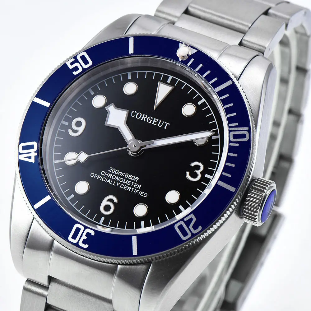 Мужские часы для плавания автоматические мужские водонепроницаемые Miyota masculino