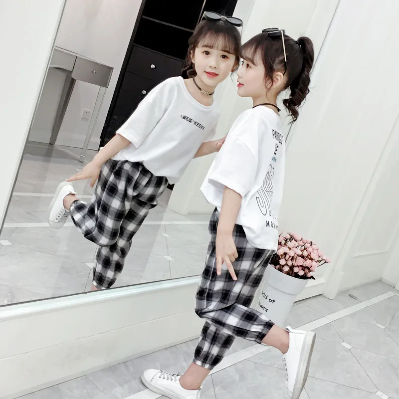 Комплект одежды для девочек футболка и штаны комплект из 2 предметов детей 4 6 лет