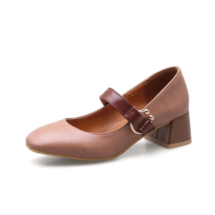 Женские туфли на высоком каблуке лодочки Тонкие в винтажном стиле с квадратным