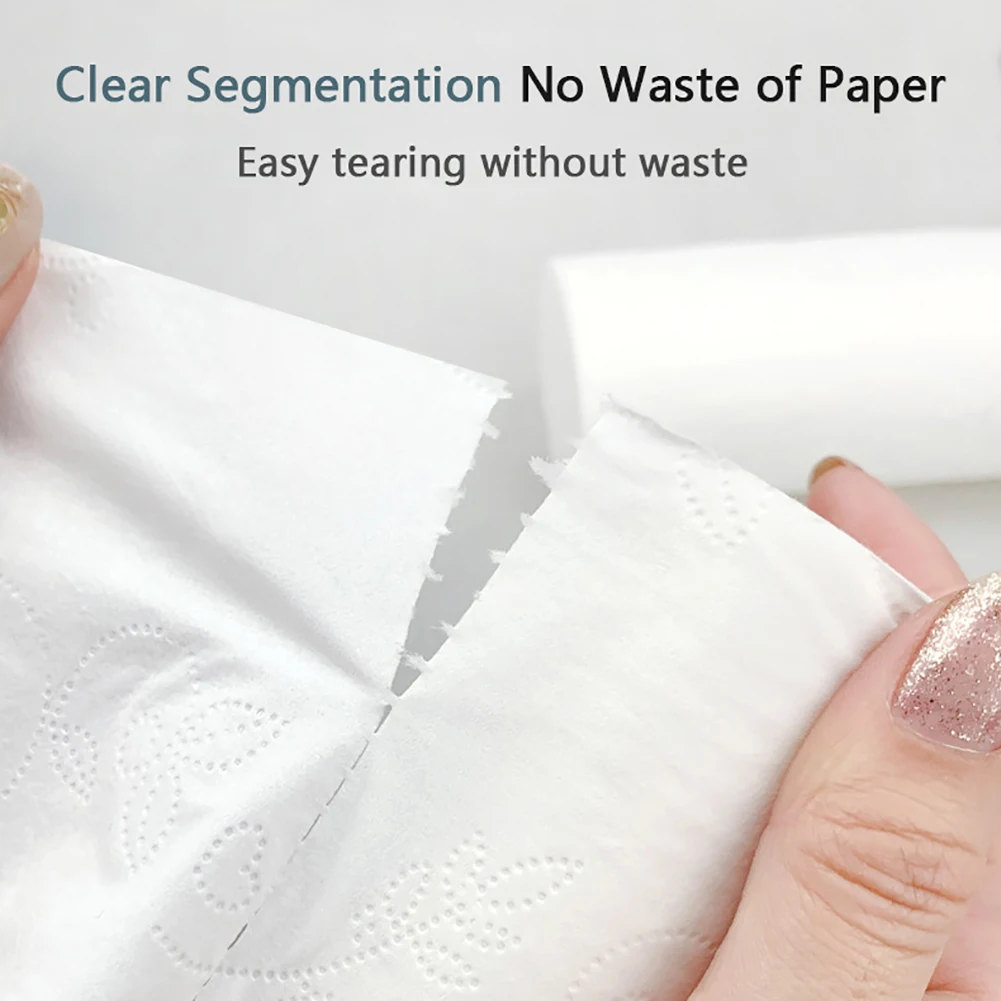 

High Quality 10 Rolls 3 Layers Bamboo Pulp Roll Paper Baby Adult Household Paper Toilet Paper Household Kitchen Paper