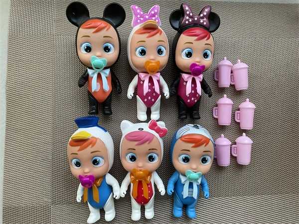 12 см плач Reborn Baby Doll с бутылочка соской для детей фрукты слезы куклы игрушки DIY