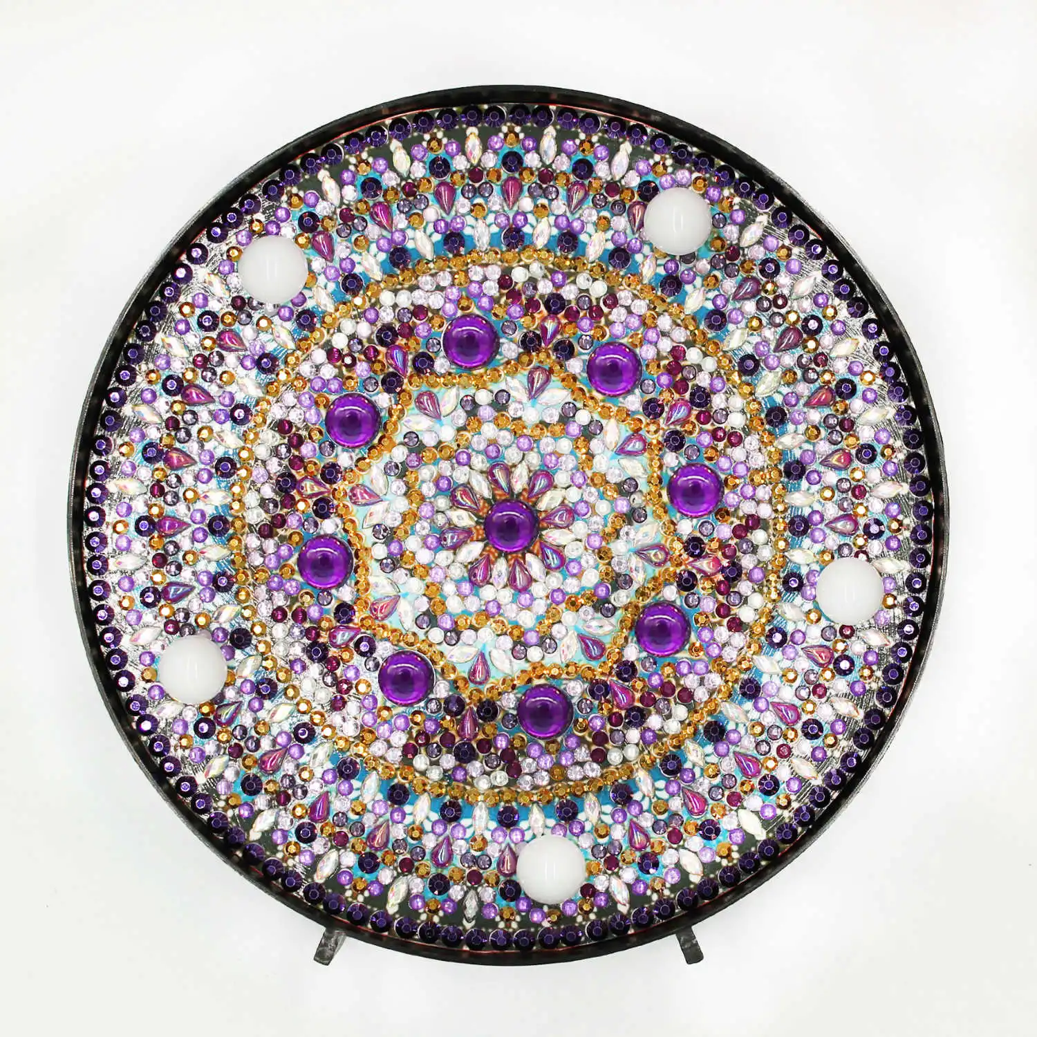 ZXD032 AZQSD DIY Led алмазная живопись лампа специальной формы бусины цветок ручной работы Подарок Круглый Круг Алмазная Мандала мозаика - Цвет: ZXD032