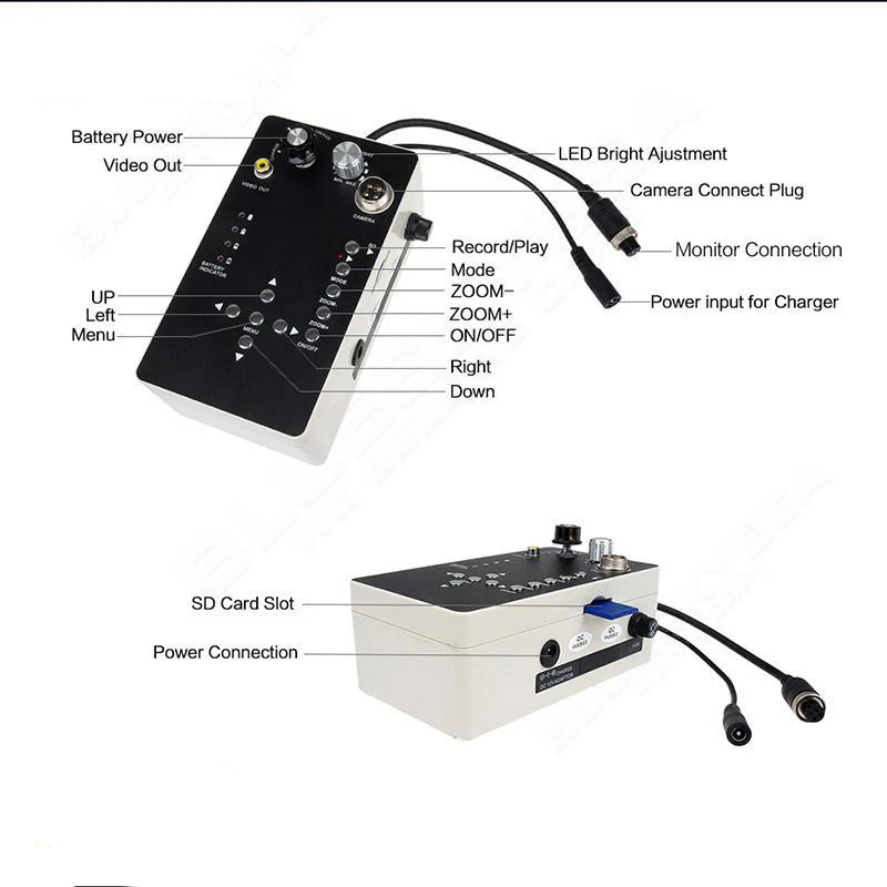 Эндоскопическая камера с 7-дюймовым экраном промышленный бороскоп 20 м 30 23 мм