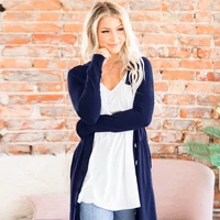 springautumn knitted long sleeved cardigan casual home service vneck pullover single breasted coat sports one piece skirt