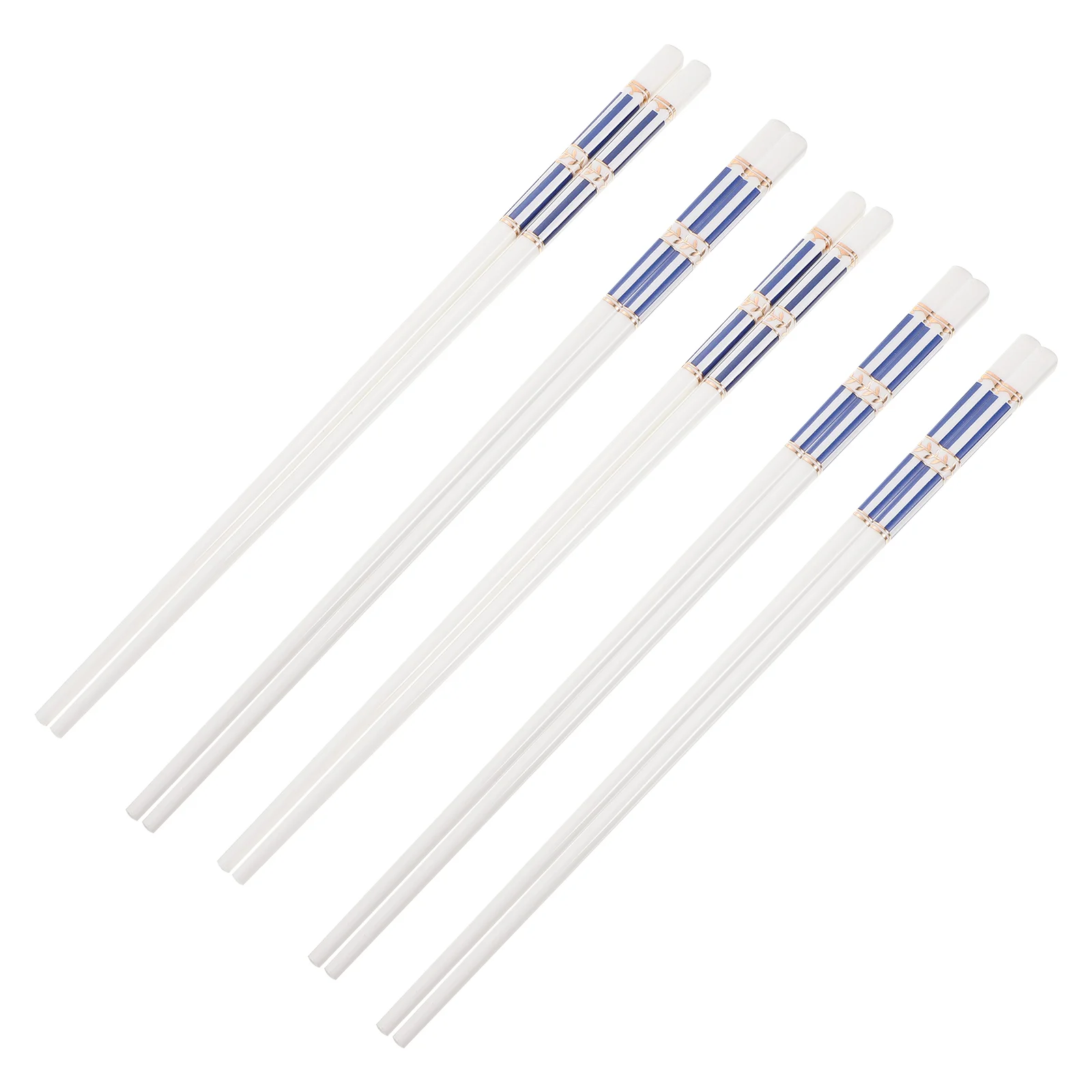 

10Pcs Durable Anti-scalding Food Serving Chopsticks Tableware for Home Restaurant (Blue)
