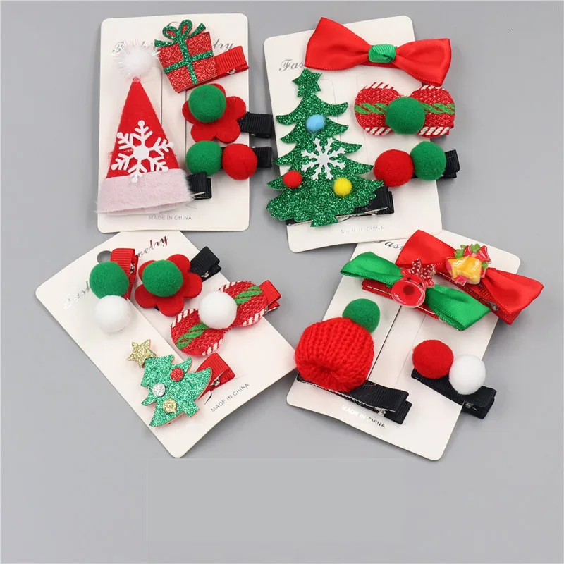 1 комплект, милый Рождественский набор, Волшебная заколка для волос, конфета, Санта-Клаус, заколка для волос, украшение для волос, для девочки, клипсы Утконос, заколки для волос, аксессуары для волос
