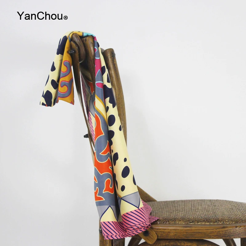 Саржевый шелковый шарф квадратная женская большая шаль хиджаб шелк винтажный