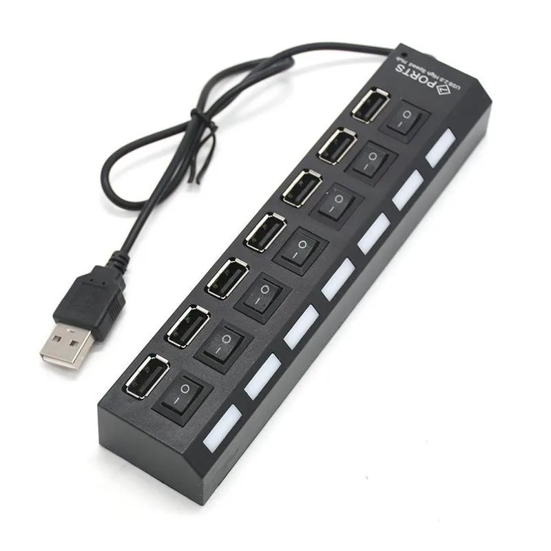 7 Порты и разъёмы высокое Скорость док-станция USB 2 0 хаб Мощность на переключатель