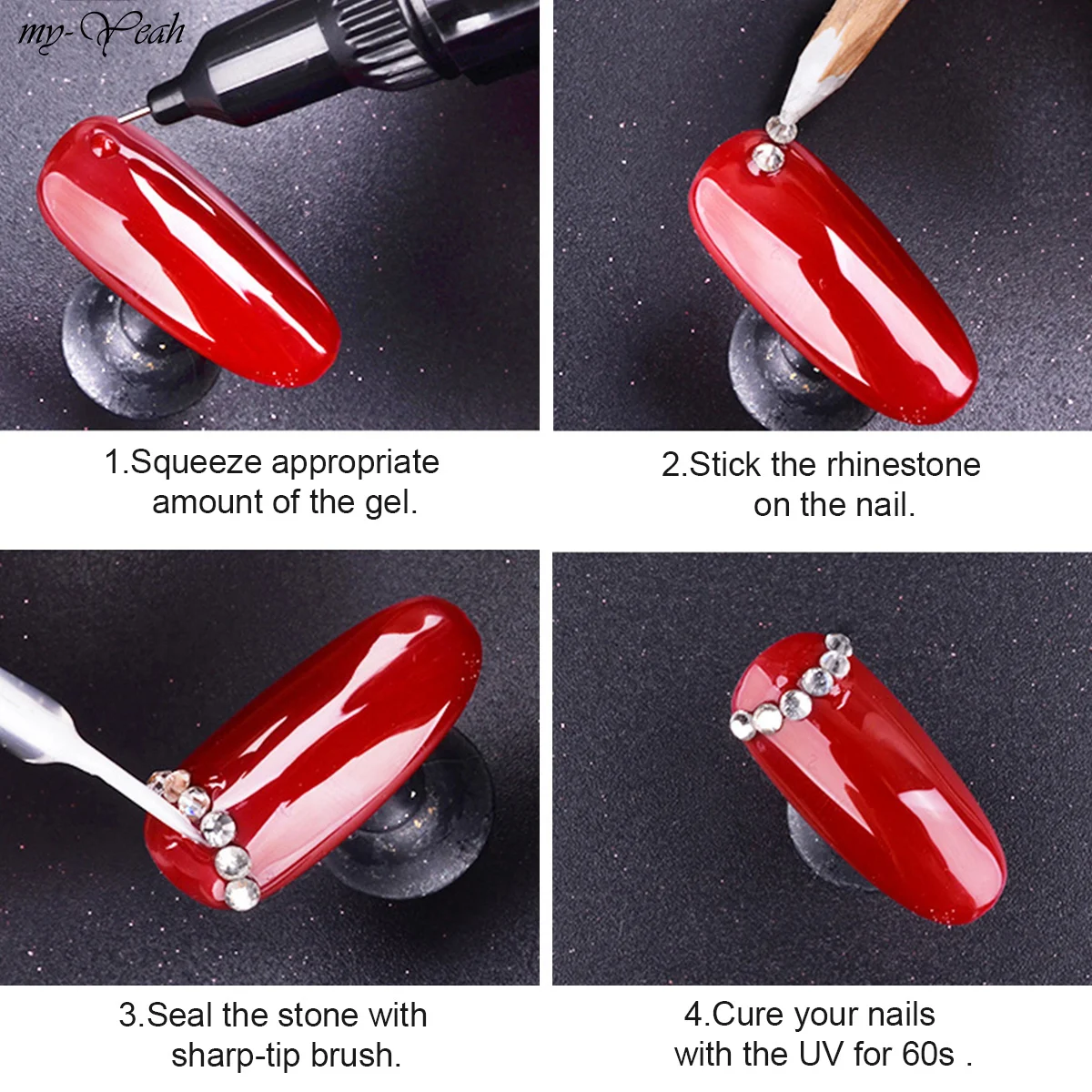 My-Yeah 10 мл стразы для дизайна ногтей с двойным концом точечный клей украшение