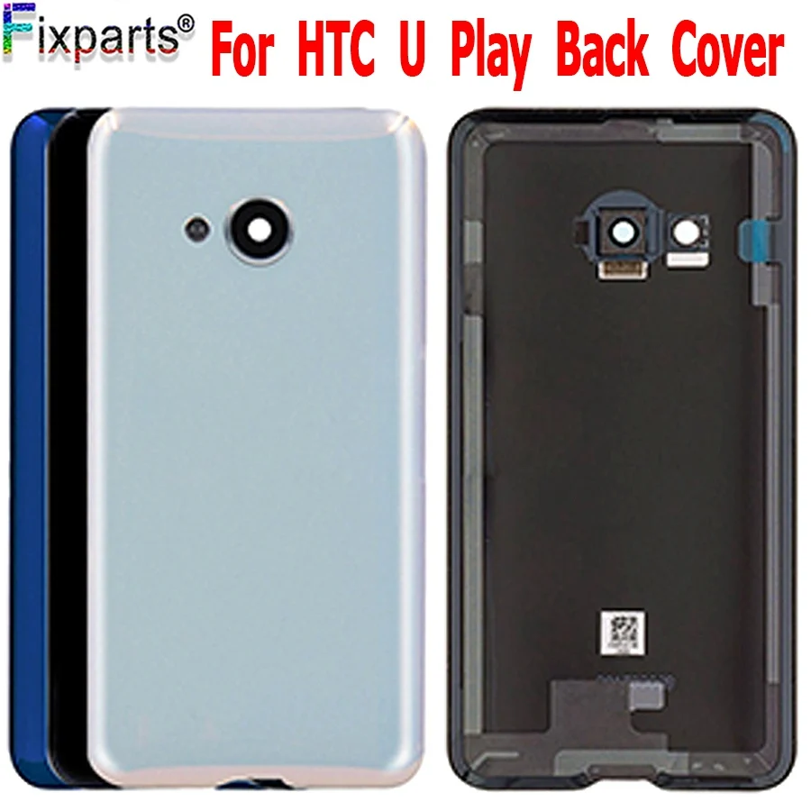 

Задняя крышка батарейного отсека для HTC U PLAY, Задняя стеклянная крышка корпуса, чехол с объективом камеры 5,2 дюйма для HTC U PLAY, Крышка батарейно...