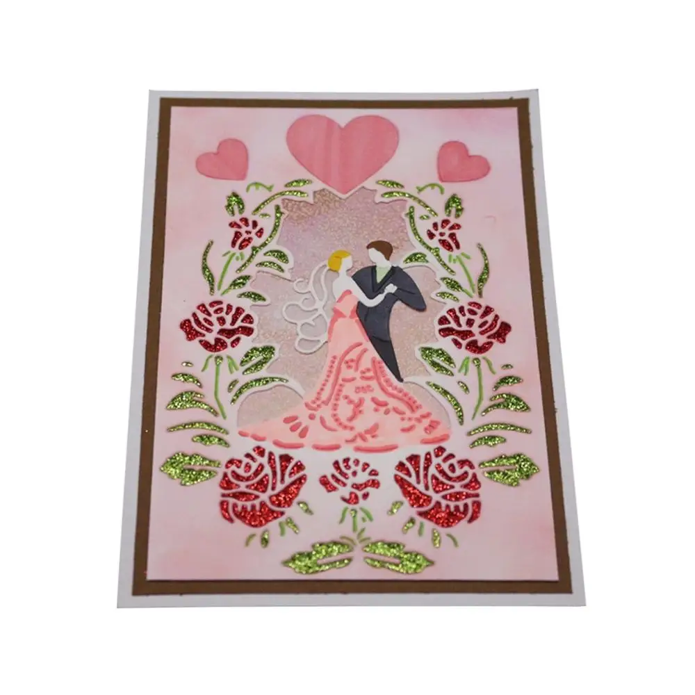 

Wedding Couple Die Cuts for Card Making Metal Die Cuts Cut Die Stencils for DIY Embossing Birthday Scrapbook Festival Decor