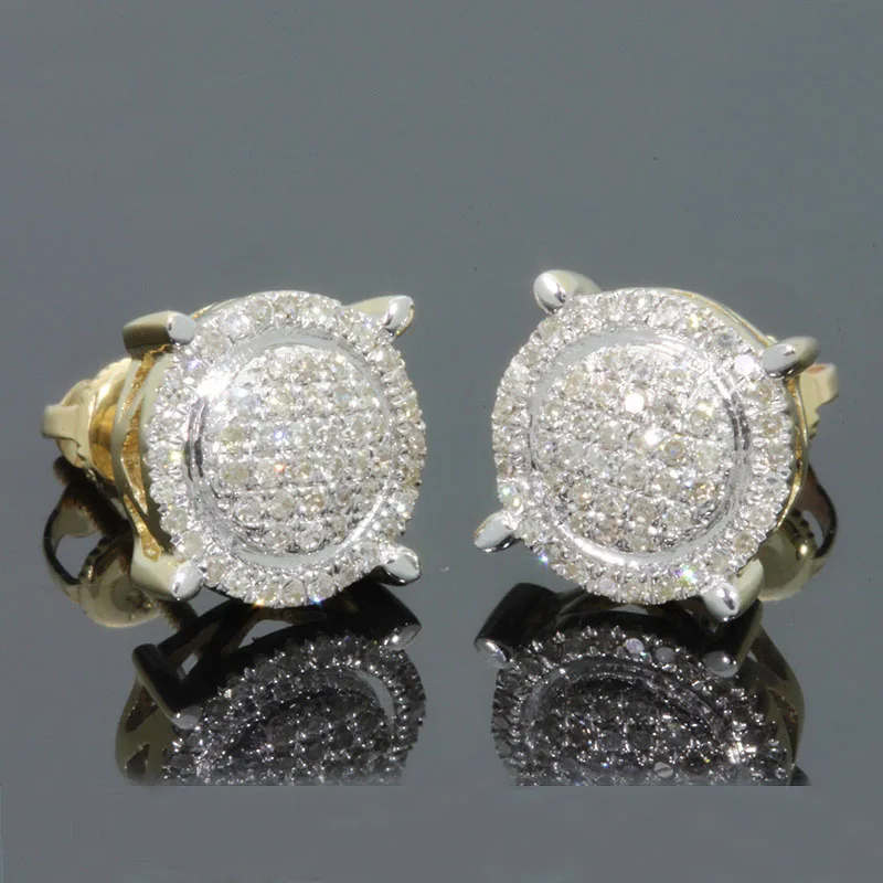 Earring M392 Серьги в стиле хип-хоп с морским микро-покрытием для мужчин и женщин, ювелирные изделия в стиле панк, круглые CZ свадебные серьги Z4M392 - Окраска металла: Earring M392