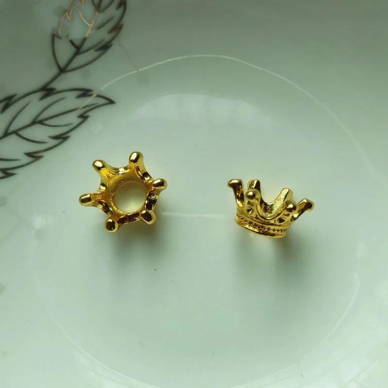 10 шт./лот 3D подвеска в виде короны металлическая рамка оправа кабошона уф смола