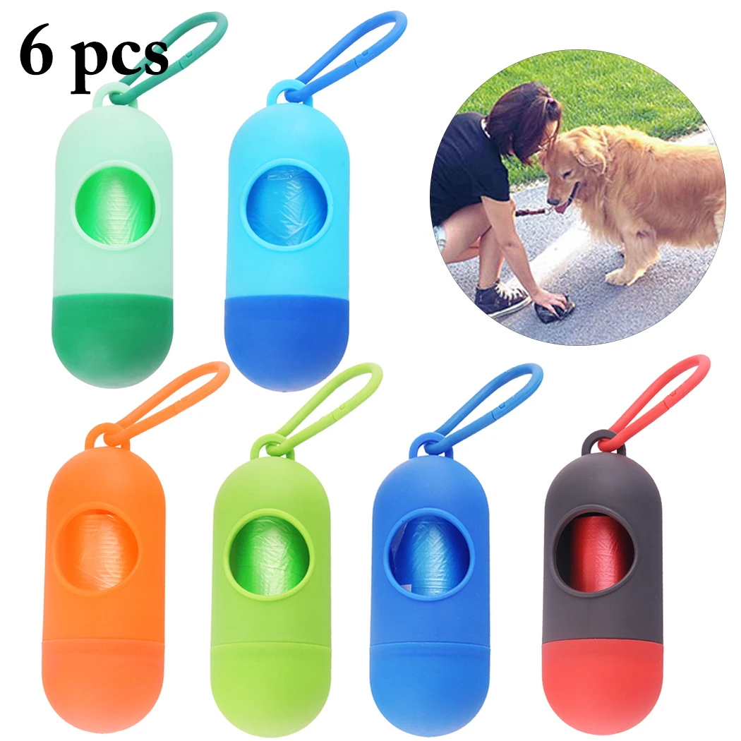 

6 Rolls Pet Dog Garbage Bags Safe Non-toxic Mascotas Waste Poop Bag Dog Products Dispensador Bolsas Perro Pets Clean Accessories