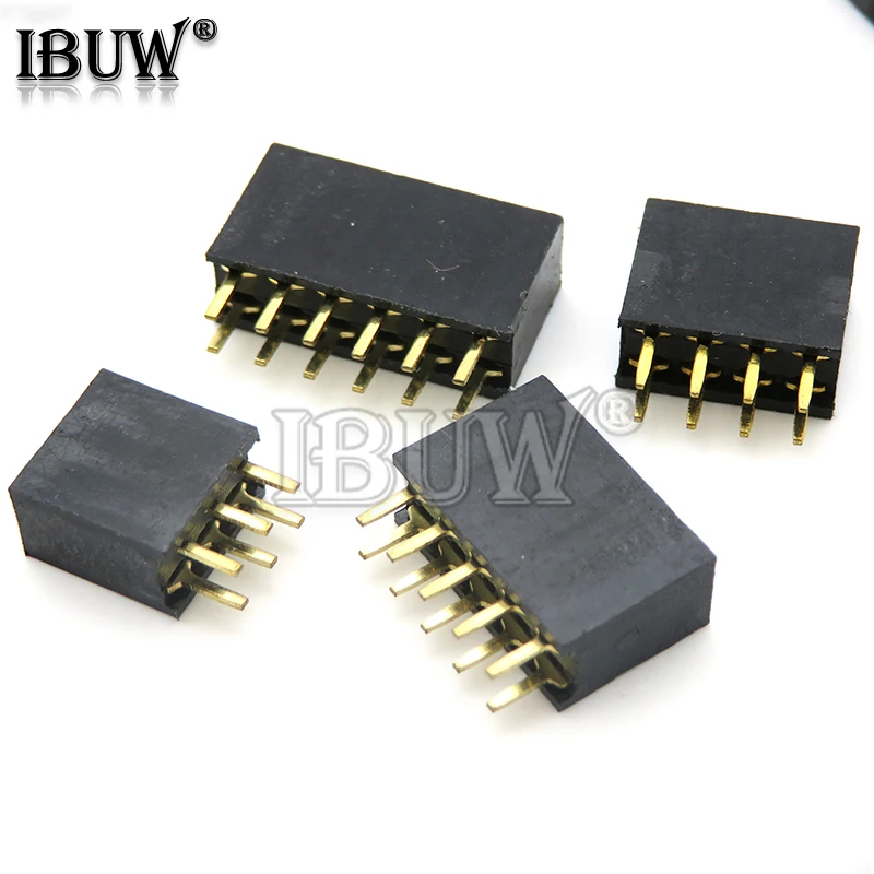 10PCS Double Row Pin Female Header Socket Pitch 2.54mm 2*2p 3PIN 4PIN 5PIN 6PIN 7PIN 8PIN 9PIN 20PIN Connector For arduino - купить по