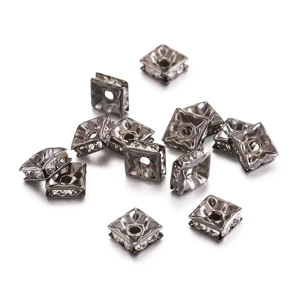 20 шт. латунь Класс с украшением в виде кристаллов Стразы рондели разделительные