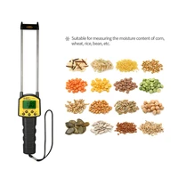hot sale handheld corn wheat bean lcd digital grain moisture meter hygrometer with probe moisture meters tools
