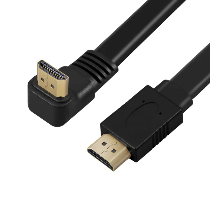 Кабель HDMI 0 3 м 90 / 270 градусов плоский шнур 4K X 2K для PS4 кабель монитора