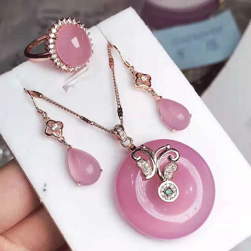 S925 чистое серебро натуральный порошок фиолетовый нефрит безопасности серьга с