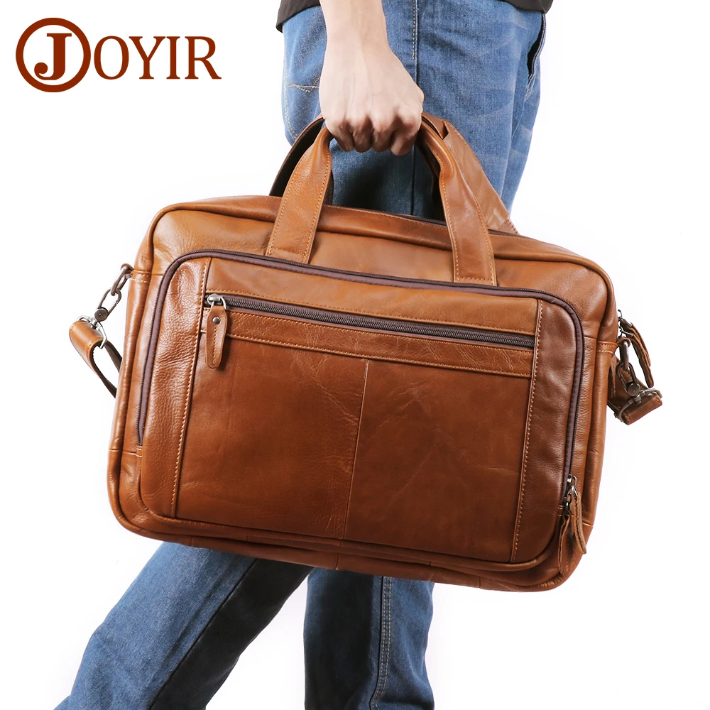 JOYIR Мужские портфели из натуральной кожи 15 &quot17&quot сумка для ноутбука