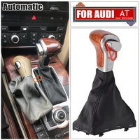 for audi a6 a3 a4 b8 a5 q5 q7 c6 automatic shifter car leather boot gear shift knob head lever cover accessories