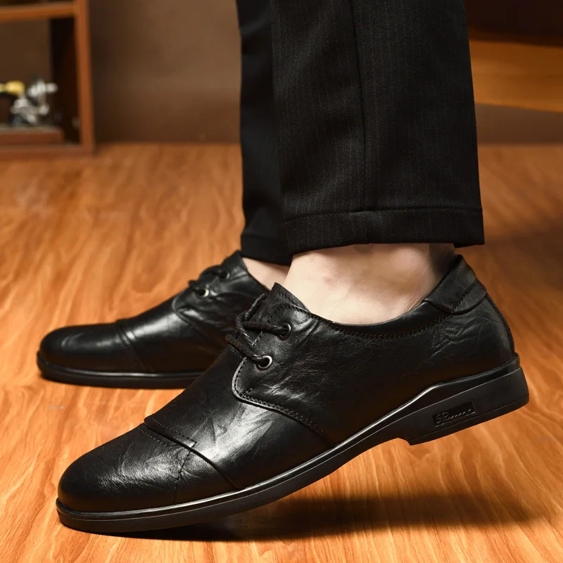 

Дизайнерские деловые оксфорды для мужчин, свадебные туфли из натуральной кожи на шнуровке, итальянские мужские классические туфли с острым...
