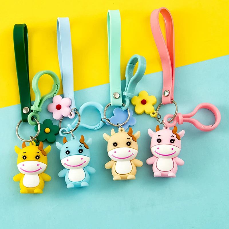 Брелок для ключей в виде милой коровы куклы милый мультяшный брелок молочного